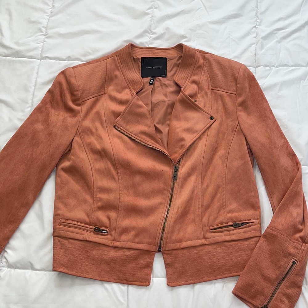 Faux Suede motorcycle  jacket